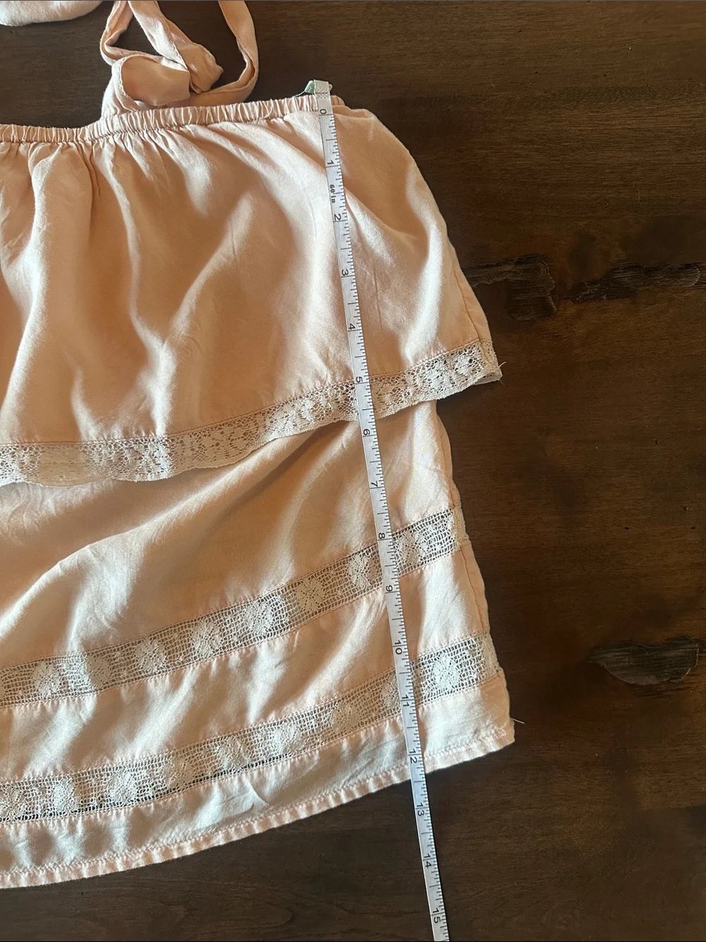 American Eagle Outfitters Peach Ruffle Tie-Shoulder Camisole